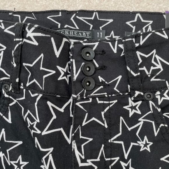 Blackheart Hot Topic White Star Skinny Jeans 11 - Picture 4 of 12